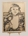 gravure portrait en bois